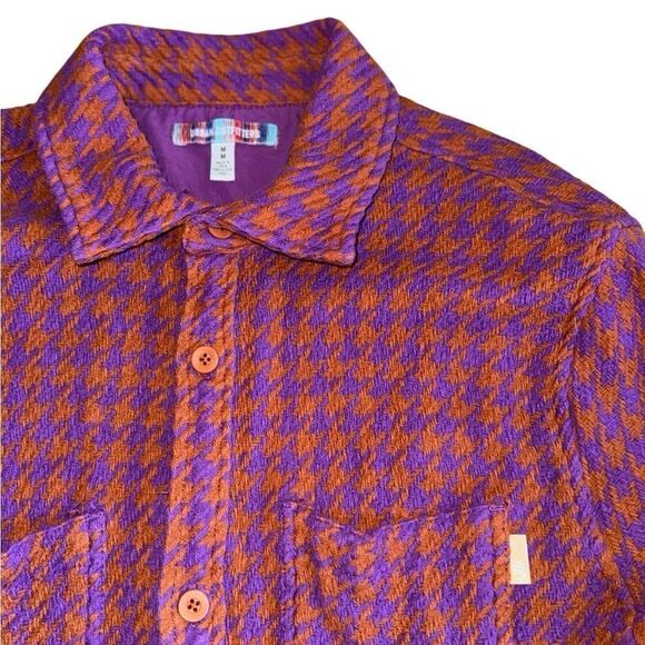 Urban Outfitters Men's Uo Large Houndstooth Shirt Size Medium - Picture 7 of 9